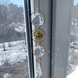 Multiple styles Witch Bells Crescent Moon Celestial Suncatcher Rainbow Maker Windows Hanging Door Hanging Banish Evil Home gift
