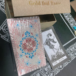 Golden Foil Tarot Black Flip Table Game Divination Mysterious Tarot Card