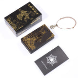 Golden Foil Tarot Black Flip Table Game Divination Mysterious Tarot Card