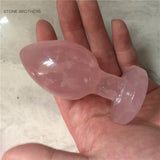 Natural Crystal Quartz Massage Wand Gemstone Rose Quartz Yoni  for Women Health Smooth Polished Healing Stone