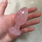 Natural Crystal Quartz Massage Wand Gemstone Rose Quartz Yoni  for Women Health Smooth Polished Healing Stone