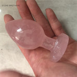 Natural Crystal Quartz Massage Wand Gemstone Rose Quartz Yoni  for Women Health Smooth Polished Healing Stone