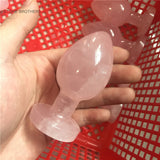 Natural Crystal Quartz Massage Wand Gemstone Rose Quartz Yoni  for Women Health Smooth Polished Healing Stone