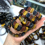 Natural Tiger Eye Stone Beads Bracelet Natural Gemstone Jewelry Bangle for Women for Man for Gift Wholesale !