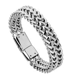 Viking Magic~Never Fade Men Punk bracelet Titanium steel Men's Gold Silver Link hand Chains Bracelet Bangles Trendy Bracelets For Man Gifts