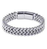 Viking Magic~Never Fade Men Punk bracelet Titanium steel Men's Gold Silver Link hand Chains Bracelet Bangles Trendy Bracelets For Man Gifts