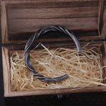 New Arrival Iron color Vikings Bangle with wooden box as gift style 2