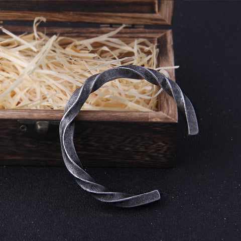 New Arrival Iron color Vikings Bangle with wooden box as gift