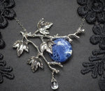 New Design~Dark and Stormy Night - Sodalite Necklace, Witchy Branch Statement Necklace, Twig Elven Jewelry, Druid, Strega,Wiccan
