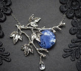 New Design~Dark and Stormy Night - Sodalite Necklace, Witchy Branch Statement Necklace, Twig Elven Jewelry, Druid, Strega,Wiccan