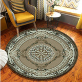 New European Jacquard Round Carpet Acrylic Living Room Bathroom Cushion Chair Carpet Home Hotel Decorative Door Cushion Tapestry