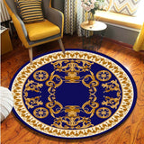 New European Jacquard Round Carpet Acrylic Living Room Bathroom Cushion Chair Carpet Home Hotel Decorative Door Cushion Tapestry