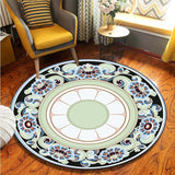 New European Jacquard Round Carpet Acrylic Living Room Bathroom Cushion Chair Carpet Home Hotel Decorative Door Cushion Tapestry