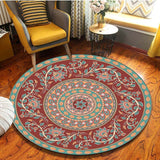 New European Jacquard Round Carpet Acrylic Living Room Bathroom Cushion Chair Carpet Home Hotel Decorative Door Cushion Tapestry