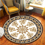 New European Jacquard Round Carpet Acrylic Living Room Bathroom Cushion Chair Carpet Home Hotel Decorative Door Cushion Tapestry