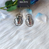 New Giant Silver Colour Scarab Beetle Earrings Insect Witch Jewelry Fashion Witch Creative Nature Big Charm Women Gift 2021