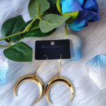 New Gold Colour Moon Earrings Witchy Crescent Goth Gifts Her Pretty Statement Creative Fashion Women Gift Novelty Charm 2021