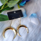 New Gold Colour Moon Earrings Witchy Crescent Goth Gifts Her Pretty Statement Creative Fashion Women Gift Novelty Charm 2021