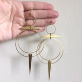 New Golden Goddess Hoop Earrings Drop Geometric Crescent Phase Hippie Statement Witchy Jewelry Punk Delicacy