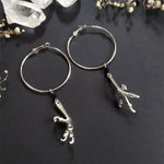 New Gothic Raven Claws Earrings Crow Circle Earrings Pagan Witch Jewelry Creativity Punk Charm Fashion Novelty Women Gift 2021