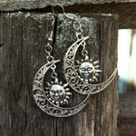 New Wiccan Sun Moon Earring Creative Gift For Women Festival Jewelry Charm Celestial Charm Sun Hippie Fashion 2021 Statement