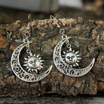 New Wiccan Sun Moon Earring Creative Gift For Women Festival Jewelry Charm Celestial Charm Sun Hippie Fashion 2021 Statement