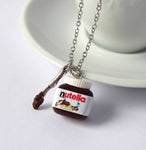 Nutella Gifts Chocolate Necklace -Food Jewelry Miniatures Charms - Funny Gifts - Food Necklace, Gifts for Her, Gifts for Mom