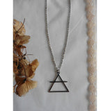 Occult Symbol Air Element Triangle Necklace Esoteric Magic Geometric Jewelry Gift