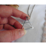 Occult Symbol Air Element Triangle Necklace Esoteric Magic Geometric Jewelry Gift