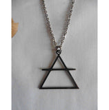 Occult Symbol Air Element Triangle Necklace Esoteric Magic Geometric Jewelry Gift