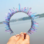 Original Crystal Crown Raw Crystal Headband Party Prom Event Wedding Bride Witch  Prom Gift