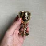 Pentagram Chalice Pentacle  ritual Cup altar goblet wicca Gold Copper tableware Divination Astrological tool altar supplies