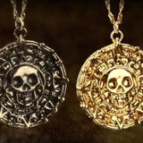 Pirate Skull Round  Metal Sweater Chain Pendants