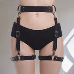 Punk Harajuku Garters Sword Belt Sexy Holographic Fetish Gothic Bdsm Bondage Sweater On The Body Lingerie For Women Black Garter - Garters