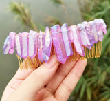 Raw crystal wedding   hair comb hair fork hairpin witch party  princess wedding bridesmaid gifts