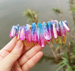 Raw crystal wedding   hair comb hair fork hairpin witch party  princess wedding bridesmaid gifts