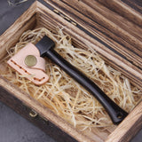 Really Small toy Vikings Axe Wooden handle with Iron Axe and Viking wooden box as gift