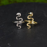 Retro Snake Ring Spirit Open Ring Adjustable Ring Serpent Ring Gothic Punk Jewelry