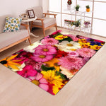 Rose Flower Rug Multicolor Pink Red Wedding Carpet Antislip Living Room Carpet Large Girls Room Mat Home