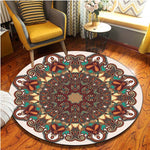 Round Carpet Mandala Living Room Rugs Room Decor Bedroom Floor Area Rug Doormat Decor Chair Mat Floral Carpets