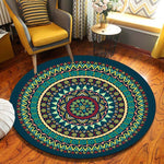 Round Carpet Mandala Living Room Rugs Room Decor Bedroom Floor Area Rug Doormat Decor Chair Mat Floral Carpets