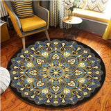 Round Carpet Mandala Living Room Rugs Room Decor Bedroom Floor Area Rug Doormat Decor Chair Mat Floral Carpets