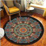 Round Carpet Mandala Living Room Rugs Room Decor Bedroom Floor Area Rug Doormat Decor Chair Mat Floral Carpets
