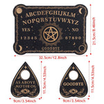 Stars Sun  Moon Black Wooden Spirit Board