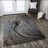 3D Mats Dinosaur Fossil Art Premium Rug Square Flannel Anti-slip Large Carpet Living Room Home Decor Kids Bedroom Furry Carpet