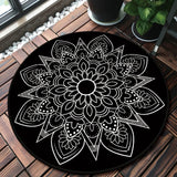 Mandala Bedroom Carpet Children&#39;s Room Floor Mat Non-slip Computer Chair Study Mat Ethnic Style Living Room Round Carpet