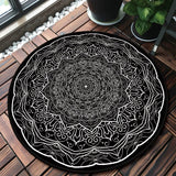 Mandala Bedroom Carpet Children&#39;s Room Floor Mat Non-slip Computer Chair Study Mat Ethnic Style Living Room Round Carpet