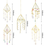 Crystal Suncatcher Prism Window Rainbow Maker Moon Crystal Ball Amethyst Pendant Sun Catcher Hanging Ornament Garden Decor New