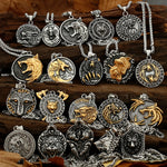 Viking Style Various Wolf Head Runes Unisex Necklace Pendant
