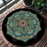 Mandala Bedroom Carpet Children&#39;s Room Floor Mat Non-slip Computer Chair Study Mat Ethnic Style Living Room Round Carpet